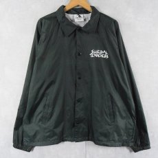 画像2: SUICIDAL TENDENCIES ハードコアバンド ナイロンコーチジャケット GREEN XL (2)