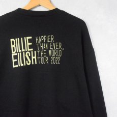 画像2: Billie Eilish "Happier Than Ever World Tour 2022" ミュージシャンツアースウェット BLACK L (2)