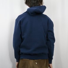 画像3: 90's RUSSELL ATHLETIC 無地スウェットフーディー NAVY M (3)