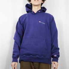 画像2: 90's Champion USA製 ロゴ刺繍スウェットフーディー XXL (2)