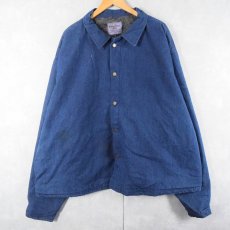 画像1: 80〜90's Robinson Textiles ブランケット付き デニムジャケット 6XL (1)