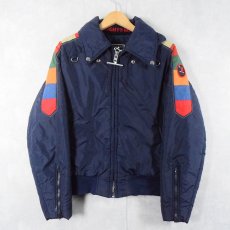 画像1: 70〜80's MIGHTY-MAC USA製 中綿入り ナイロンセーリングジャケット NAVY SIZE40 (1)