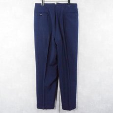 画像2: 50's〜 2タックスラックス NAVY W33 (2)