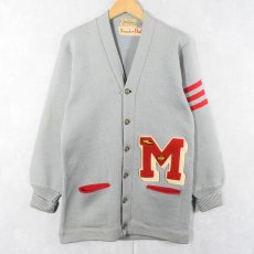 画像1: 50's Allion Award Sweater レタードニットカーディガン  (1)