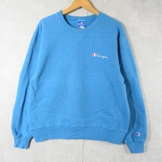 画像1: 80〜90's Champion USA製 青刺繍タグ 後期 前Vスウェット L (1)