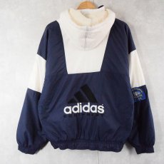 画像2: 90's adidas EQUIPMENT ロゴ刺繍 中綿入り ジップパーカー S (2)