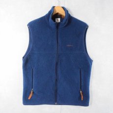 画像1: Patagonia フリースベスト NAVY M (1)