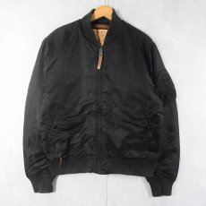 画像1: 民間品 ALPHA INDUSTRIES "MA-1 TYPE" フライトジャケット BLACK XL (1)