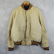 画像3: 60's〜 Sportswear "ST. PLUS X" ワッペン付き リバーシブル メルトンウールスタジャン NAVY (3)