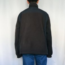 画像4: L.L.Bean ナイロン切り替え フリースジャケット BLACK XL (4)