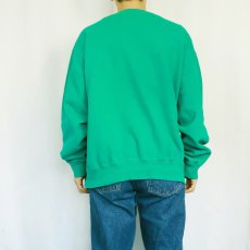 画像3: 80〜90's Champion USA製 青刺繍タグ 後期 前Vスウェット GREEN XL (3)