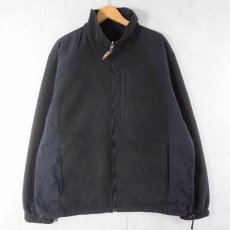 画像1: L.L.Bean ナイロン切り替え フリースジャケット BLACK XL (1)