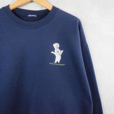 画像1: Pillsbury Doughboy キャラクター刺繍スウェット NAVY (1)