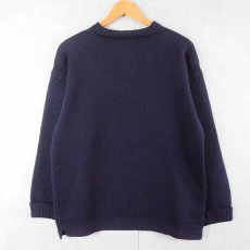 画像1: 〜60's ガンジーニットセーター NAVY (1)