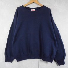 画像1: 2000s Hanes Premium Weight 無地スウェット NAVY XXL (1)