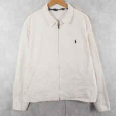 画像1: 90's POLO Ralph Lauren ロゴ刺繍 チンスト付き コットンスイングトップ XXL (1)