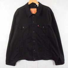 画像1: Levi's ブラックデニムジャケット XXL (1)