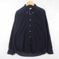 画像1: Barbour コーデュロイ ボタンダウンシャツ NAVY (1)