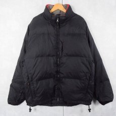 画像1: GAP リップストップ ナイロンダウンジャケット BLACK L (1)