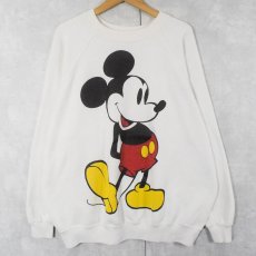 画像1: 90's Disney MICKEY MOUSE USA製 キャラクタープリント ラグランスウェット 4XL (1)