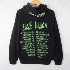 画像2: Billie Eilish "WORLD TOUR" ミュージシャンツアースウェットフーディー BLACK M (2)