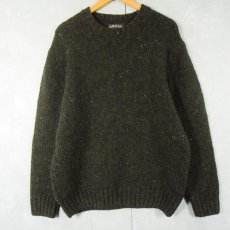 画像1: ORVIS カラーネップ混 ウールニットセーター L (1)