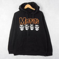 画像1: OBEY MISFITS FIEND CLUB "THE MISFITS" ハードコアパンクバンド プリントスウェットフーディー BLACK L (1)