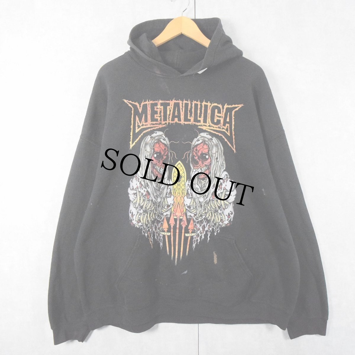 画像1: METALLICA ロックバンドスウェットフーディ BLACK XXL (1)