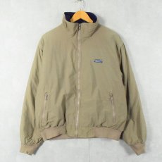 画像1: 90's Eddie Bauer 裏フリース ナイロンジップジャケット M (1)