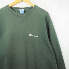 画像1: 80〜90's Champion 青刺繍タグ 後期 前Vスウェット L (1)