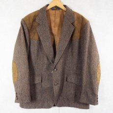 画像1: 90's Pendleton USA製 エルボーパッチ付き ウールテーラードジャケット SIZE44 (1)