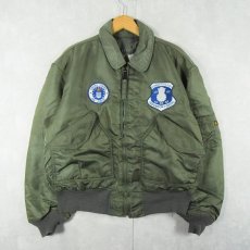 画像1: 民間品 ALPHA INDUSTRIES CWU-45/P パッチ付き フライトジャケット LARGE (1)