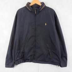 画像1: POLO Ralph Lauren ポリエステル スイングトップ NAVY XL (1)