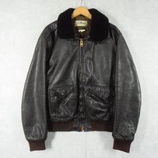 画像1: 80〜90's L.L.Bean "G-1 TYPE" 襟ボア レザージャケット SIZE46 (1)