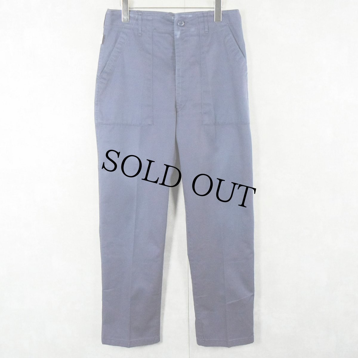 画像1: 70's U.S.NAVY TROUSERS DARK BLUE ユーティリティーベイカーパンツ SIZE32×33 (1)