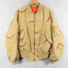 画像1: 民間品 90's〜 ALPHA INDUSTRIES,INC. USA製 MA-1 デザートカモ柄 フライトジャケット XXL (1)