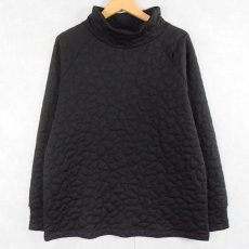 画像1: JOE FRESH ACTIVE ハイネック キルティングプルオーバー BLACK M (1)