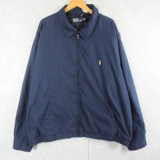 画像1: POLO Ralph Lauren チンスト付き ポリエステル スイングトップ NAVY 3XB (1)