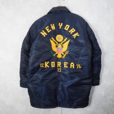 画像2: 70's "NEW YORK KOREA" キルティングライナー スーベニアコート (2)