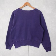 画像1: 40〜50's フリーダムスリーブ 無地スウェット PURPLE (1)