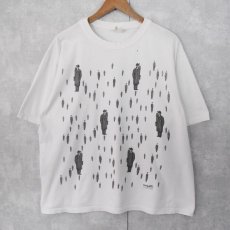 画像2: 90's Rene Magritte "ゴルコンダ" アートプリントTシャツ XL (2)