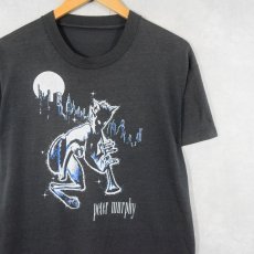 画像1: 80's Peter Murphy ミュージシャンプリントTシャツ BLACK (1)