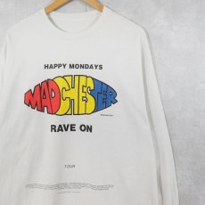 画像1: 00's HAPPY MONDAYS "MADCHESTER" ロックバンド ツアーロンT (1)