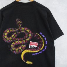 画像1: 90's Marlboro USA製 "Snake Pass" ポケットTシャツ BLACK XL (1)