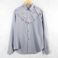 画像1: 〜60's 刺繍入り キャバルリーウエスタンシャツ (1)