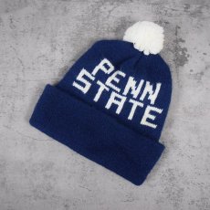 画像1: "PENN STATE NITTARNY LIONS" ポンポン付き ニットキャップ NAVY (1)