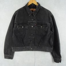 画像1: Levi's ブラックデニムジャケット M (1)