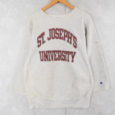 画像1: 90's Champion REVERSE WEAVE "ST.JOSEPH'S UNIVERSITY" カットオフ プリントスウェット XL (1)