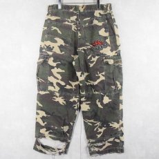 画像1: 90's JNCO JEANS カモ柄 リップストップ カーゴパンツ W36 (1)