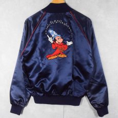 画像1: 80's Disney USA製 "MICKEY MOUSE FANTASIA" 刺繡サテンジャケット M (1)